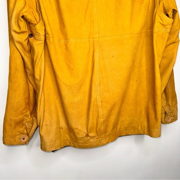 VINTAGE LA MATTA CENTURY GENUINE QUALITY GARMENT SUEDE BUTTON DOWN MEDIUM - Picture 8 of 15